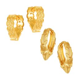 Vighnaharta Set of 2 Gold-Plated Hoop Earrings-38