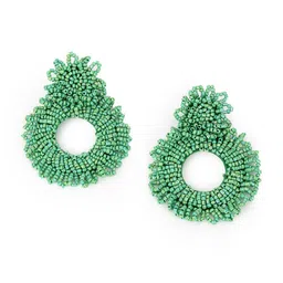 ODETTE Beaded Circular Drop Earrings-13