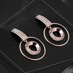 GRLIE Alloy American Diamond Contemporary Drop Earrings-picture-55