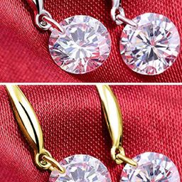 OOMPH Set of 2 Cubic Zirconia Studded Drop Earrings-image-67