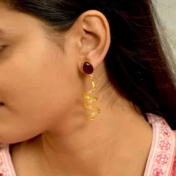 TISHUL JEWELS Quirky Shaped Drop Earrings-14