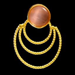 TISHUL JEWELS Gold-Plated Artificial Stones Studded Contemporary Shaped Drop Earrings-image-101