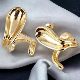LUCKY JEWELLERY 18k Gold Plated Contemporary Drop Earrings-image-30