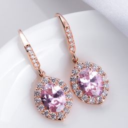 Zavya 925 Sterling Silver Rose Gold-Plated Cubic Zirconia Studded Studs Earrings-image-22