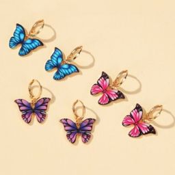 EL REGALO Set Of 3 Butterfly Drop Earrings-29