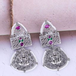 GRIIHAM Silver-Plated Contemporary Drop Earrings-image-25