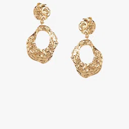Kazo Gold Plated Contemporary Drop Earrings-image-45