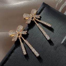 Shining Diva Fashion Gold-Plated Contemporary Drop Earrings-7