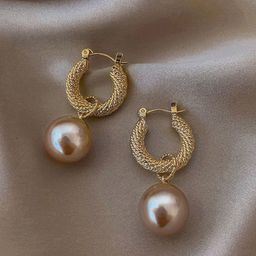 Shining Diva Fashion Gold-Plated Circular Hoop Earrings-87