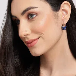SOHI Gold Plated Contemporary Drop  Earrings-7