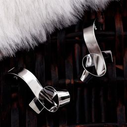 Bellofox Silver-Toned Silver-Plated Contemporary Drop Earrings-image-56