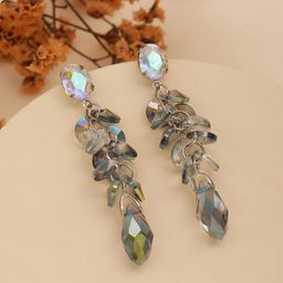 Jazz and Sizzle Silver-Plated Contemporary Drop Earrings-picture-22