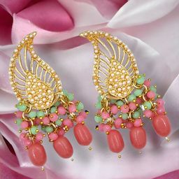 Anouk Gold-Plated Paisley Shaped Drop Earrings-image-48