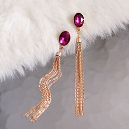 Bellofox Gold-Toned Gold-Plated Contemporary Drop Earrings-image-56