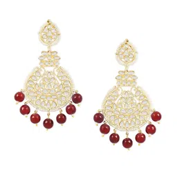 I Jewels Gold-Plated Contemporary Drop Earrings-picture-16