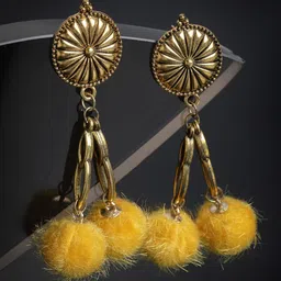 PANASH Gold-Plated Contemporary Drop Earrings-58