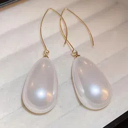 LUCKY JEWELLERY Gold Plated Beaded Contemporary Drop Earrings-image-44