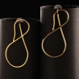 Niska Gold-Plated Contemporary Drop Earrings-16