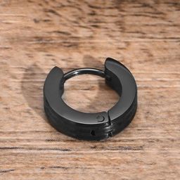 Peora Stainless Steel Circular Shaped Hoop Earrings-image-18