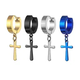 KRYSTALZ Set of 4 Contemporary Drop Earrings-20