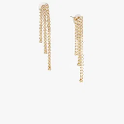 Kazo Gold-Plated Contemporary Drop Earrings-image-44