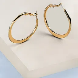 AMI Gold-Toned Contemporary Hoop Earrings-10