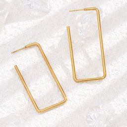 MYKI Gold-Plated Geometric Hoop Earrings-18