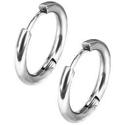 KARISHMA KREATIONS  Stainless Steel Gold-Plated Contemporary Hoop Earrings-54