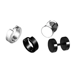 KARISHMA KREATIONS Men Set Of 4 Contemporary Hoop Earrings-16