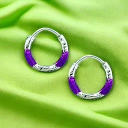 Taraash 925 Sterling Silver Contemporary Hoops-image-9
