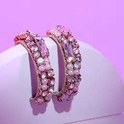 SOHI Gold-Plated Half Hoop Earrings-26