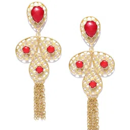PANASH Gold-Plated Contemporary Drop Earrings-picture-25