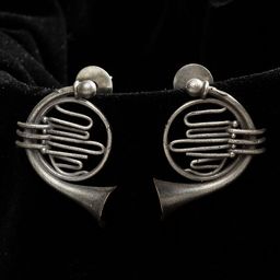 PANASH Silver-Plated Quirky Drop Earrings-image-35