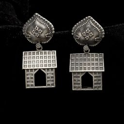 PANASH Silver-Plated Quirky Drop Earrings-picture-27