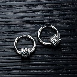 Peora Silver-Plated Contemporary Hoop Earrings-6