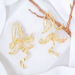 JOKER & WITCH Gold-Plated Contemporary Drop Earrings-image-81
