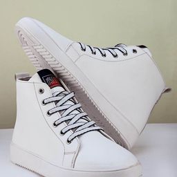 Mast & Harbour Men Round Toe High-Top Memory Foam Sneakers-picture-56