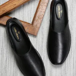 pelle albero Men Black Leather Espadrilles-image-94