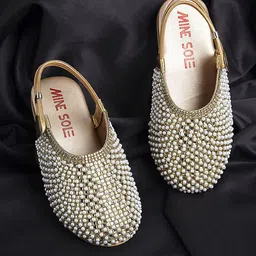 Minesole Girls Woven Design PU Espadrilles-38