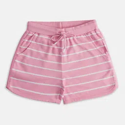 Pantaloons Junior Girls Striped Cotton Shorts-picture-22