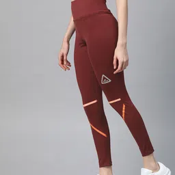 Alcis Women Burgundy Solid Tights-image-75