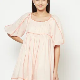 BLANC9 Pink A-Line Dress-image-49