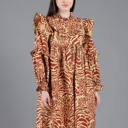 Amagyaa Abstract Printed Empire Dress-picture-31