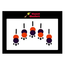 Comet Busters 5 Pcs Reusable Designer Bindis - Red & Black-48