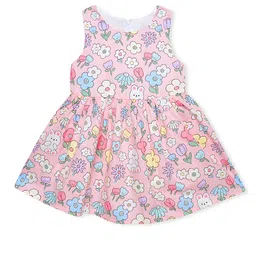BAESD Girls Floral Printed A-Line Cotton Dress-image-40