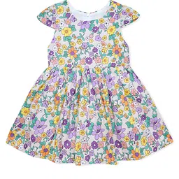 BAESD Girls Conversational Printed Flounce Cotton Peplum Dress-image-60