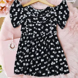 Bella Moda Floral Print Flutter Sleeve Peplum Dress-image-27