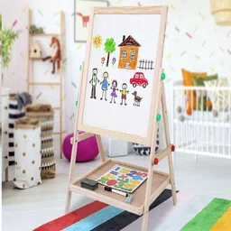 CHOCOZONE Double Side Easel Board with Magnetic Letters image 1