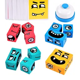 Kidology Kids Emoji Cube Face Game (16 Cubes + Bell)-58