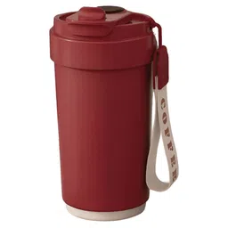 YELONA Red & Beige Dishwasher Safe Matte Finish Stainless Steel Coffee Tumbler 420 ml-20
